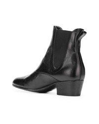 Черные кожаные ботильоны от Pantanetti