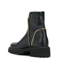 Черные кожаные ботильоны от Giuseppe Zanotti Design