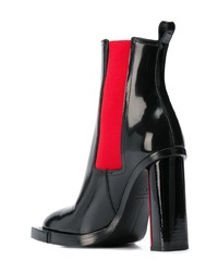 Черные кожаные ботильоны от Alexander McQueen