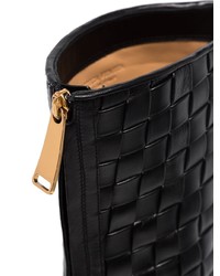 Черные кожаные ботильоны от Bottega Veneta