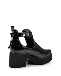 Черные кожаные ботильоны от Item Black