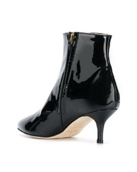 Черные кожаные ботильоны от Polly Plume