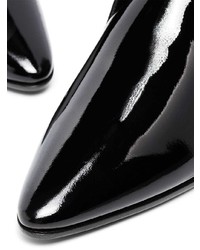 Черные кожаные ботильоны от Saint Laurent