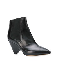 Черные кожаные ботильоны от Isabel Marant