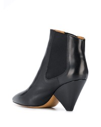 Черные кожаные ботильоны от Isabel Marant