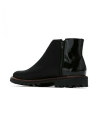Черные кожаные ботильоны от Sarah Chofakian
