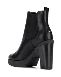 Черные кожаные ботильоны от Tommy Hilfiger