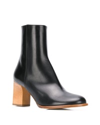 Черные кожаные ботильоны от Christian Wijnants
