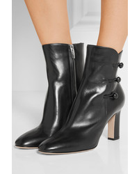 Черные кожаные ботильоны от Gianvito Rossi