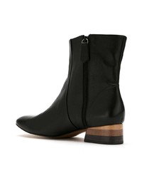 Черные кожаные ботильоны от Mara Mac