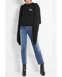 Черные кожаные ботильоны от Vetements