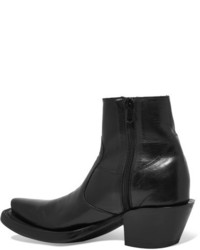 Черные кожаные ботильоны от Vetements