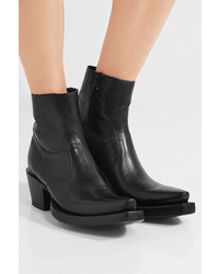 Черные кожаные ботильоны от Vetements