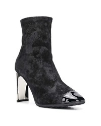 Черные кожаные ботильоны от Giuseppe Zanotti Design