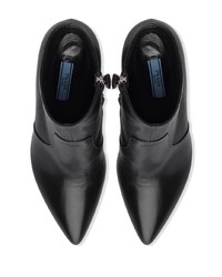 Черные кожаные ботильоны от Prada