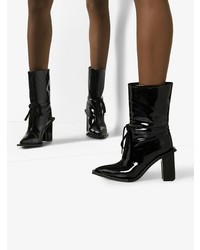 Черные кожаные ботильоны от MARQUES ALMEIDA