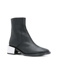 Черные кожаные ботильоны от MM6 MAISON MARGIELA