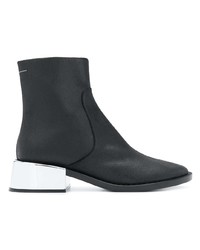 Черные кожаные ботильоны от MM6 MAISON MARGIELA