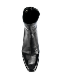 Черные кожаные ботильоны от Alberto Fasciani