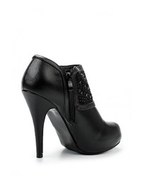 Черные кожаные ботильоны от Mirabella