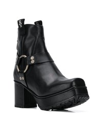 Черные кожаные ботильоны от R13
