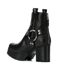 Черные кожаные ботильоны от R13