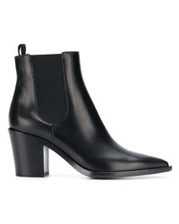 Черные кожаные ботильоны от Gianvito Rossi