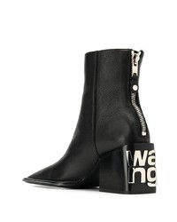 Черные кожаные ботильоны от Alexander Wang