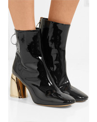 Черные кожаные ботильоны от Ellery