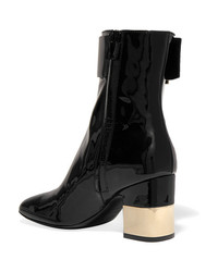 Черные кожаные ботильоны от Roger Vivier