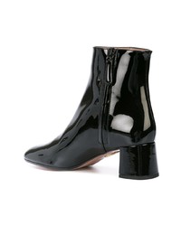 Черные кожаные ботильоны от Aquazzura