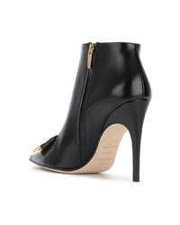 Черные кожаные ботильоны от Sergio Rossi