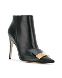 Черные кожаные ботильоны от Sergio Rossi