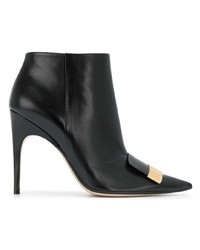 Черные кожаные ботильоны от Sergio Rossi
