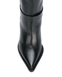 Черные кожаные ботильоны от Aldo Castagna
