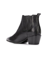 Черные кожаные ботильоны от The Seller