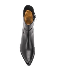 Черные кожаные ботильоны от The Seller