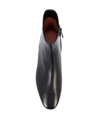 Черные кожаные ботильоны от Santoni