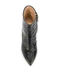 Черные кожаные ботильоны от Polly Plume