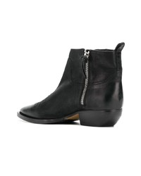 Черные кожаные ботильоны от The Seller