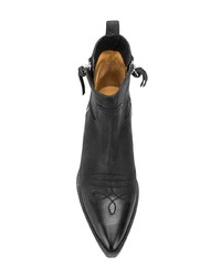 Черные кожаные ботильоны от The Seller
