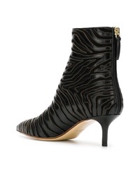 Черные кожаные ботильоны от Francesco Russo