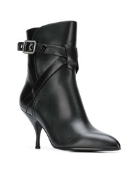 Черные кожаные ботильоны от Bottega Veneta