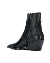 Черные кожаные ботильоны от Joseph