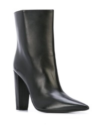 Черные кожаные ботильоны от Poiret