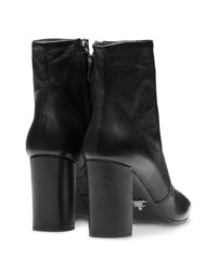Черные кожаные ботильоны от Prada