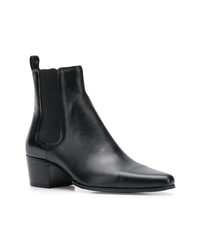 Черные кожаные ботильоны от Balmain