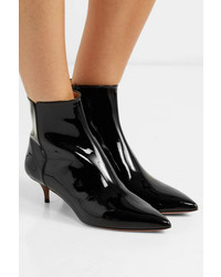 Черные кожаные ботильоны от Aquazzura