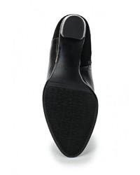 Черные кожаные ботильоны от Raxmax