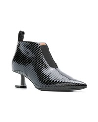 Черные кожаные ботильоны от Emilio Pucci